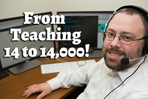 thumbnail for article on I Went From Teaching 14 to 14,000!